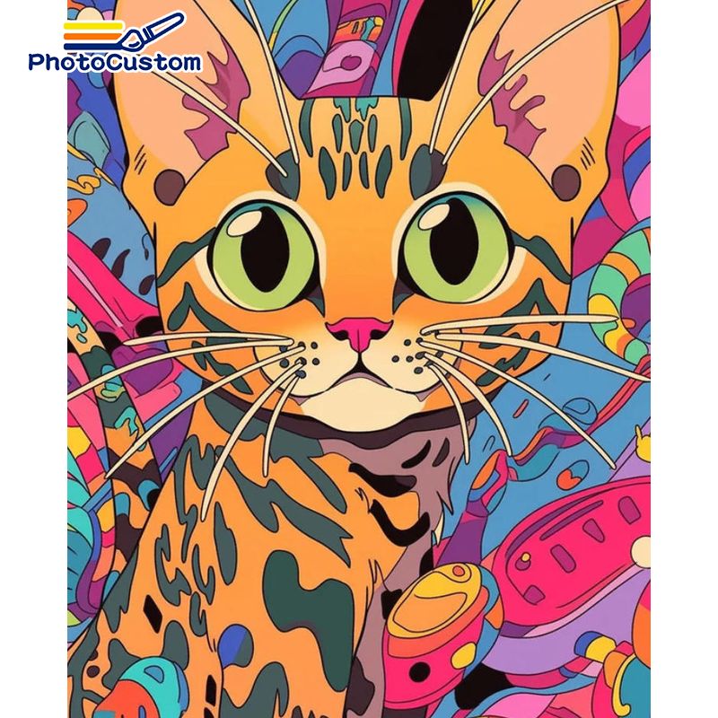 Art Craft Ideas Easy - Lukisan Kucing Jahe PhotoCustom Mengikut Angka,
