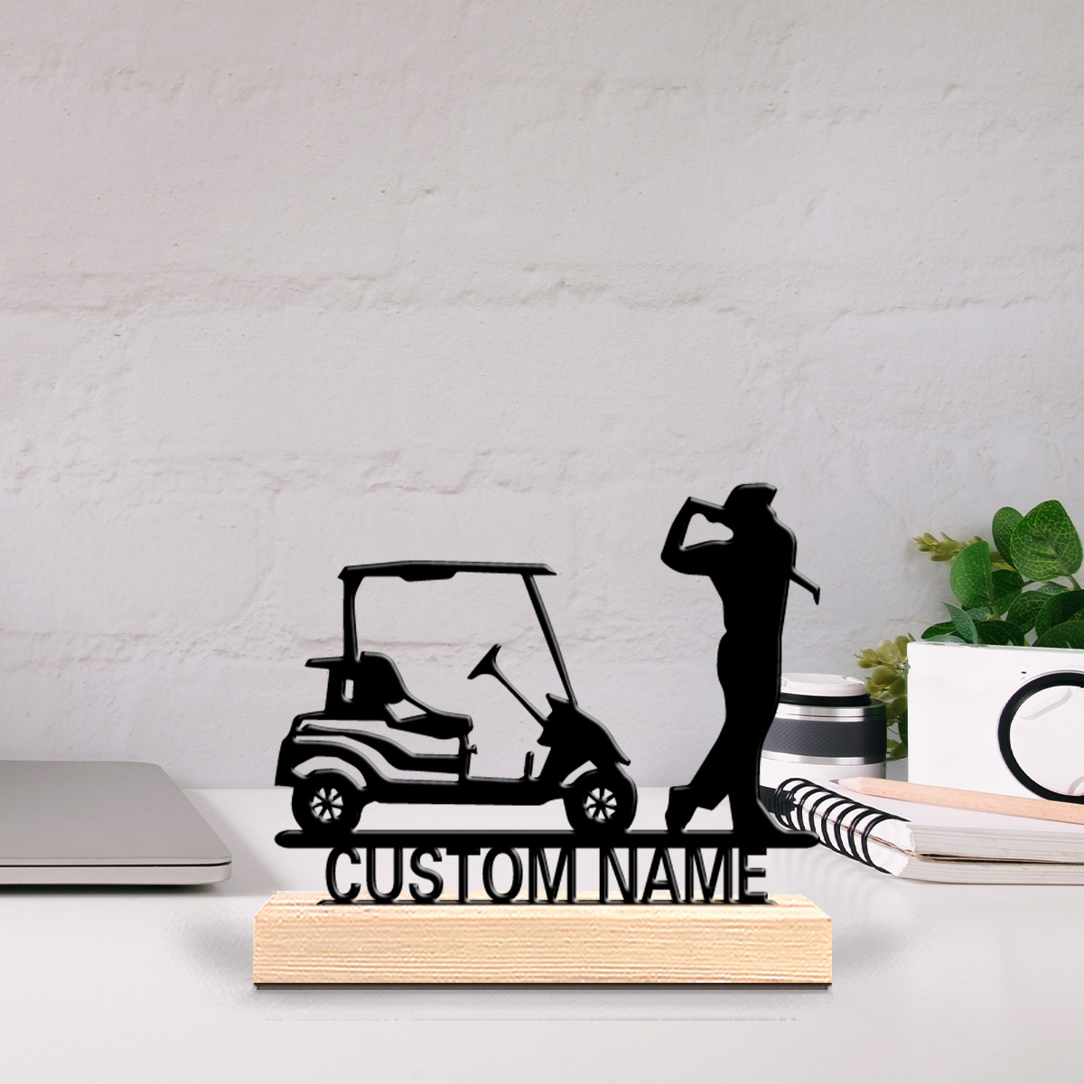 Letter S Art Craft - 1 buah patung logam golf dengan