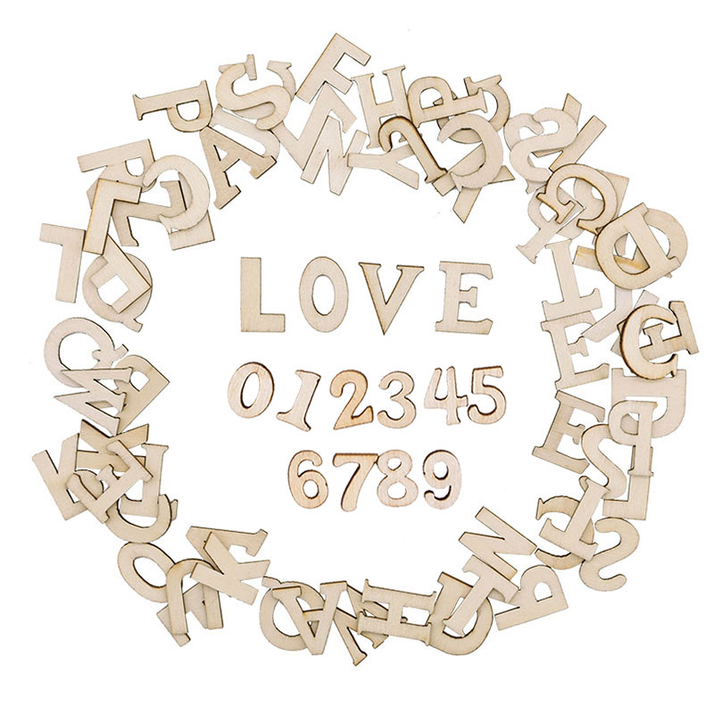 Letter S Art Craft - 100pcs Kayu Alfabet Bahasa Inggris Dekoratif