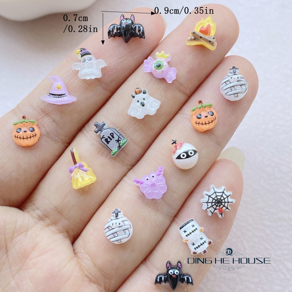 Art Craft Hat - 30/50/100 Buah Dekorasi Seni Kuku Halloween