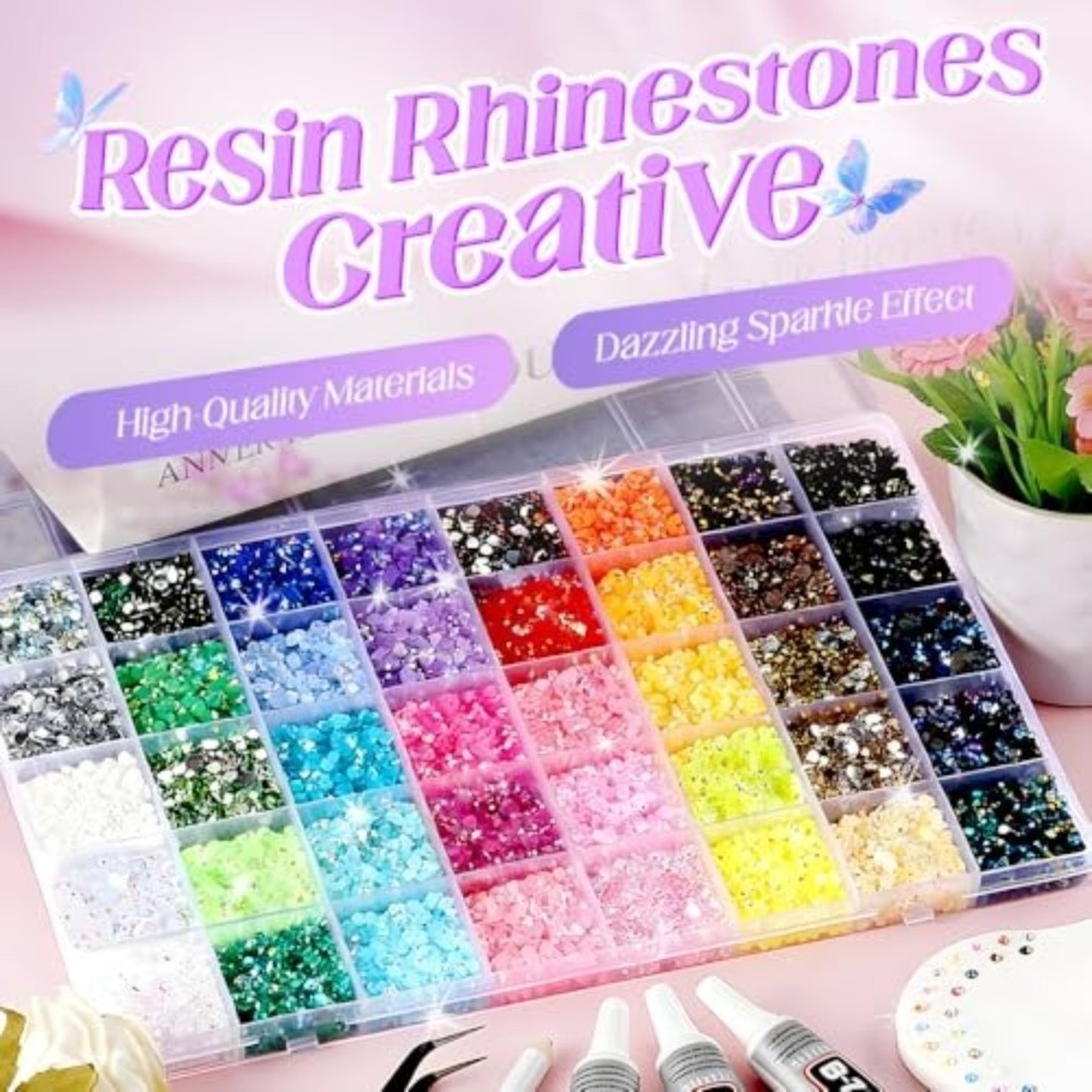 Art Craft Hat - Kit Rhinestone Resin Multiwarna Berkilauan untuk