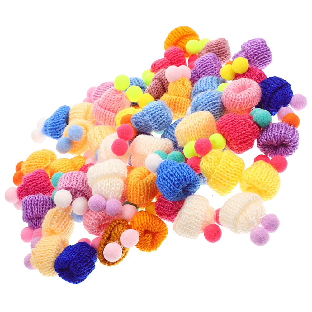 Art Craft Hat - 60 Buah Topi Rajut Mini Benang