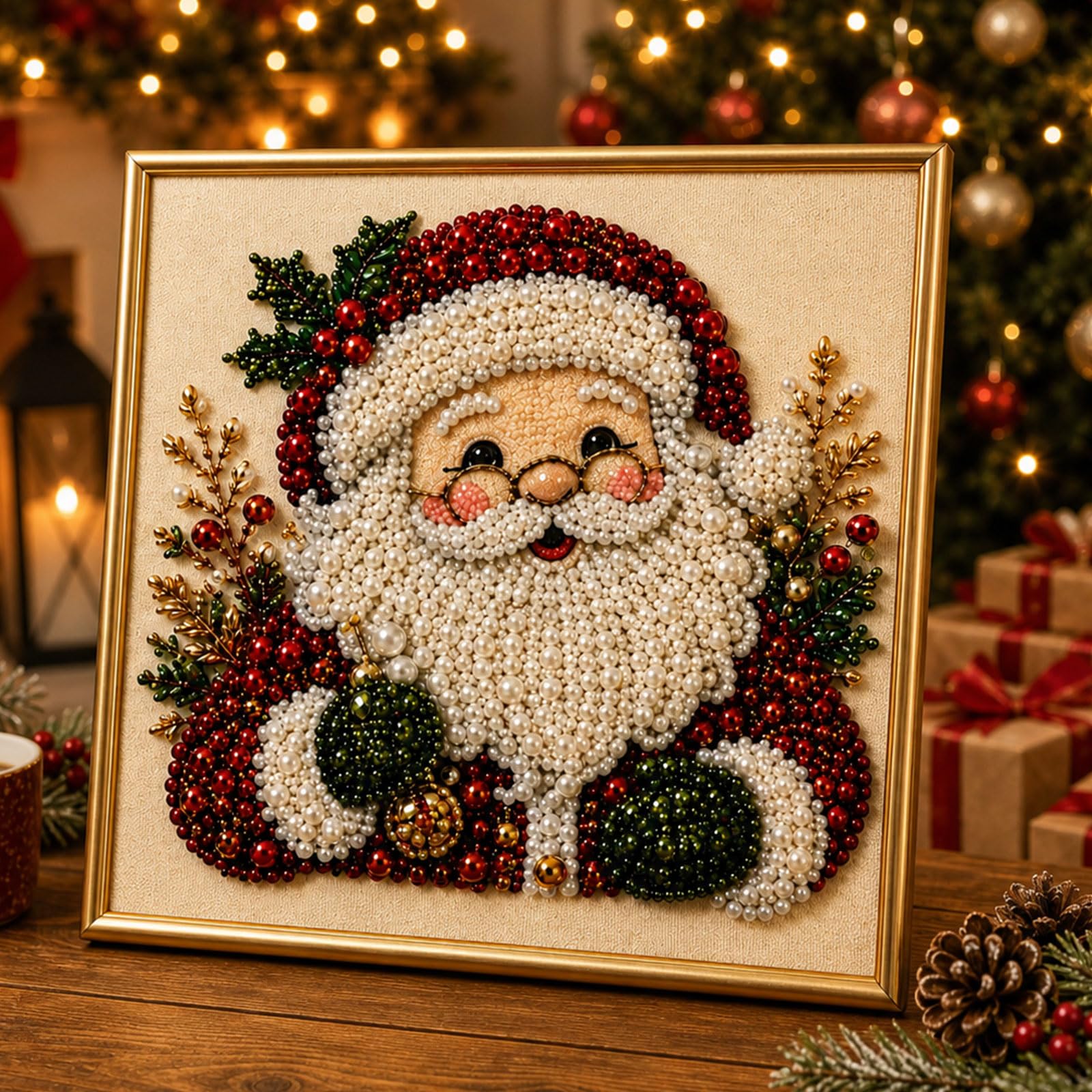 Art Craft Glasses Frames - Kit Lukisan Mutiara Berlian Natal DIY