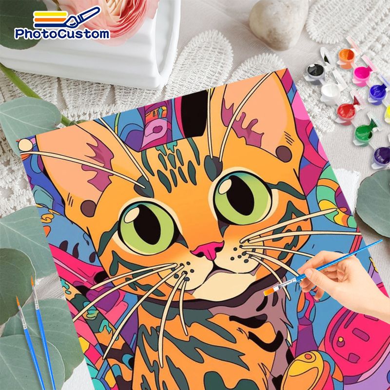 Lukisan Kucing Jahe PhotoCusto - Art Craft Ideas Easy ulasan dan harga