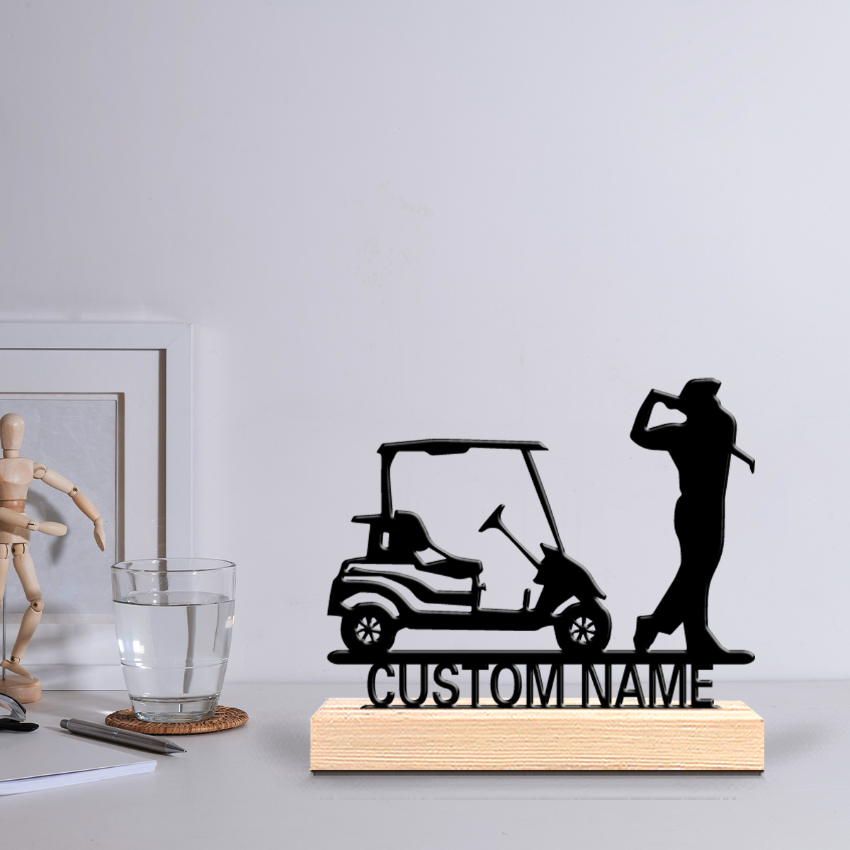 1 buah patung logam golf denga - Letter S Art Craft ulasan dan harga
