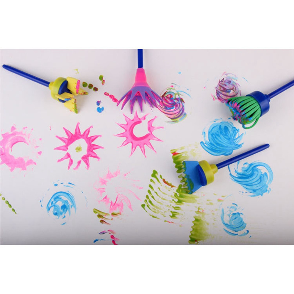 4Pcs Rol Cat Spons dengan Pega - Art And Craft With Paint ulasan dan harga