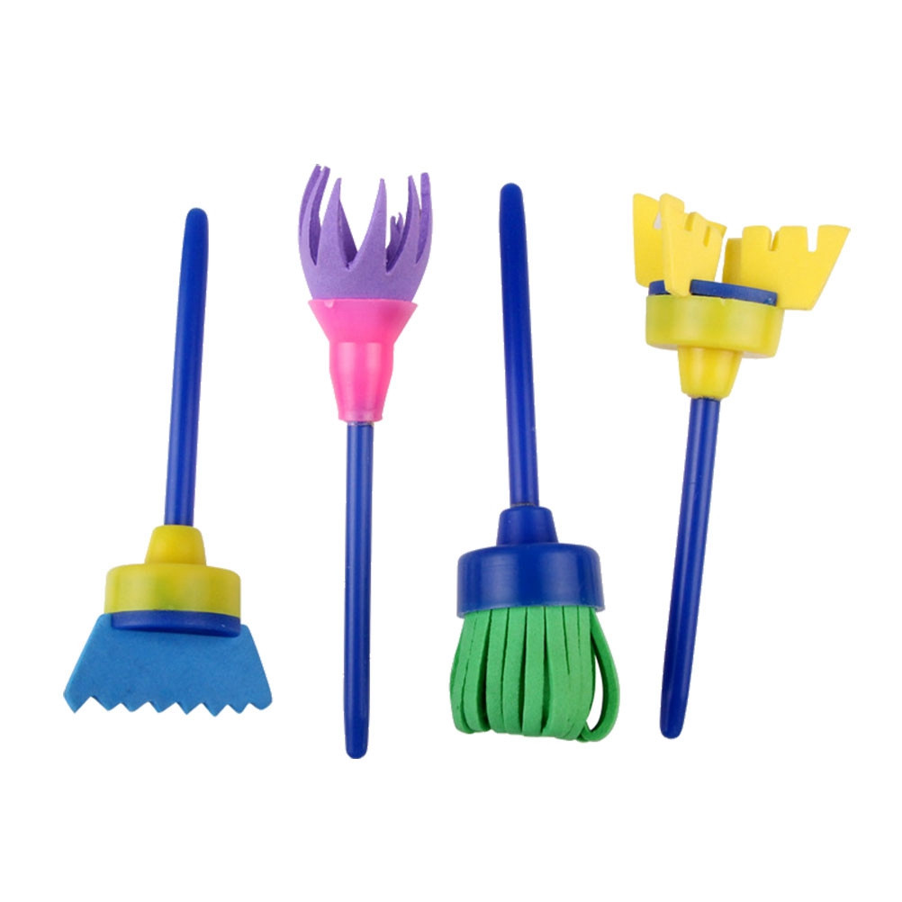 4Pcs Rol Cat Spons dengan Pega - Art And Craft With Paint ulasan dan harga
