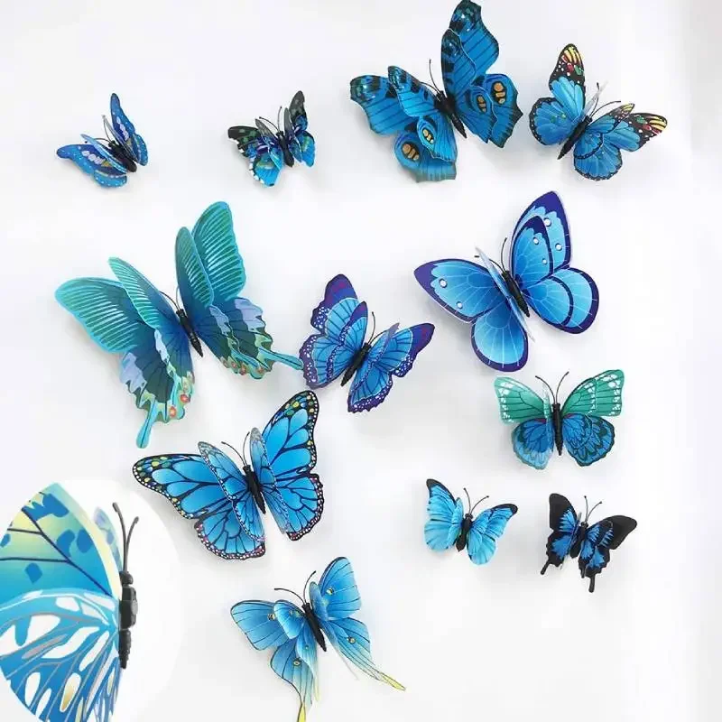 12 Buah Stiker Dinding Kupu-ku - Art And Craft For Nursery ulasan dan harga