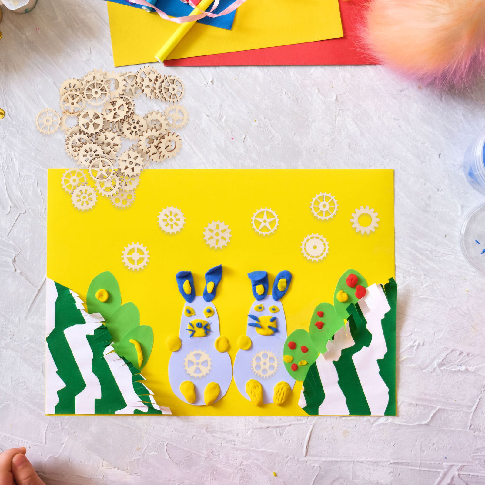 100Pcs Kit Kerajinan Gigi Kayu - Art And Craft For Nursery ulasan dan harga