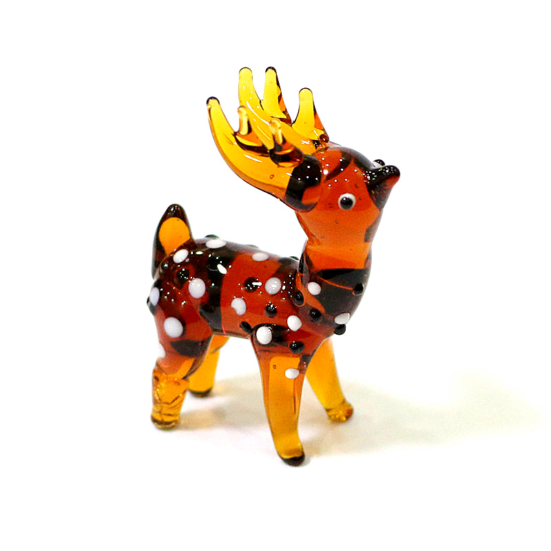 Figurin Rusa Natal Kaca Lucu K - Art Craft Display ulasan dan harga