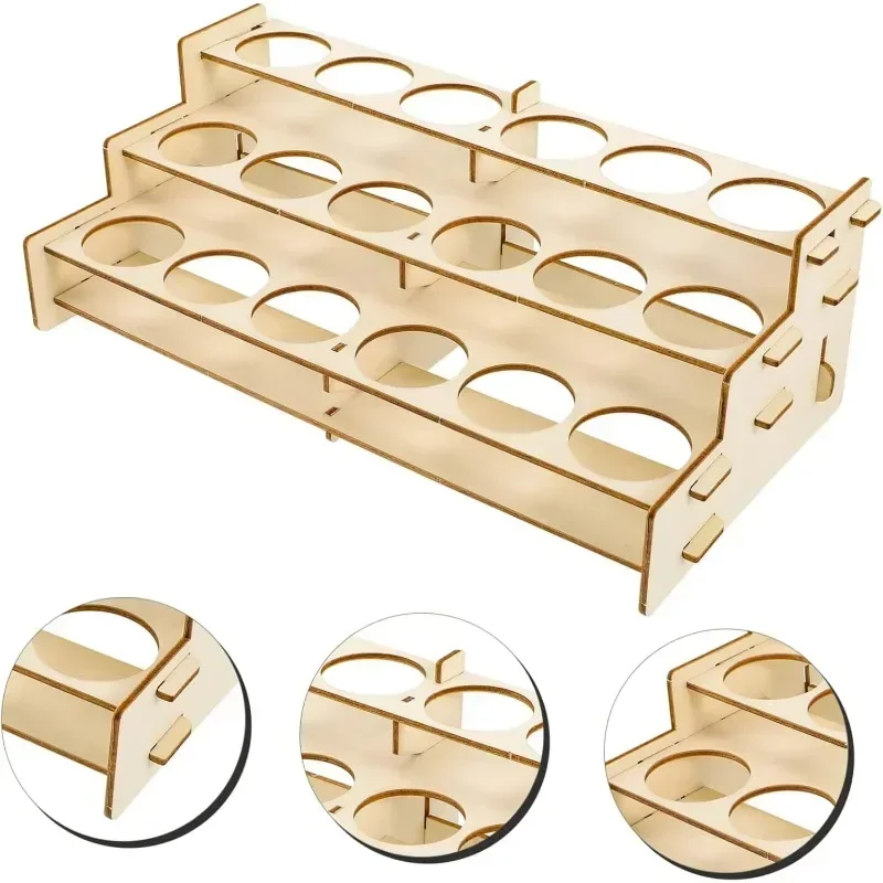 Rak Cat Kayu untuk Botol Pigme - Art Craft Display ulasan dan harga