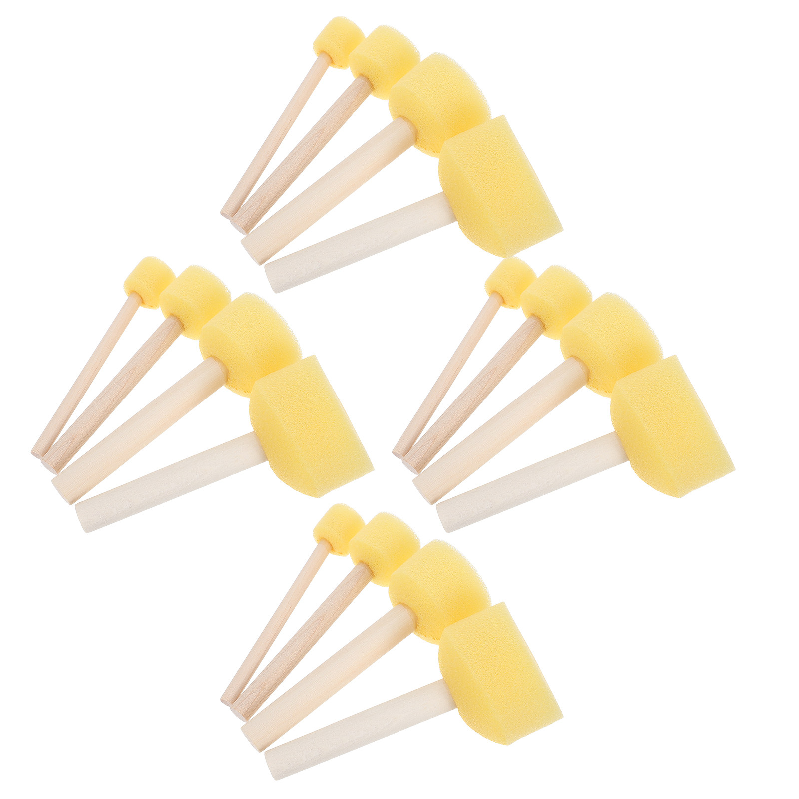 16Pcs Set Kuas Spons Bulat unt - Art And Craft With Paint ulasan dan harga