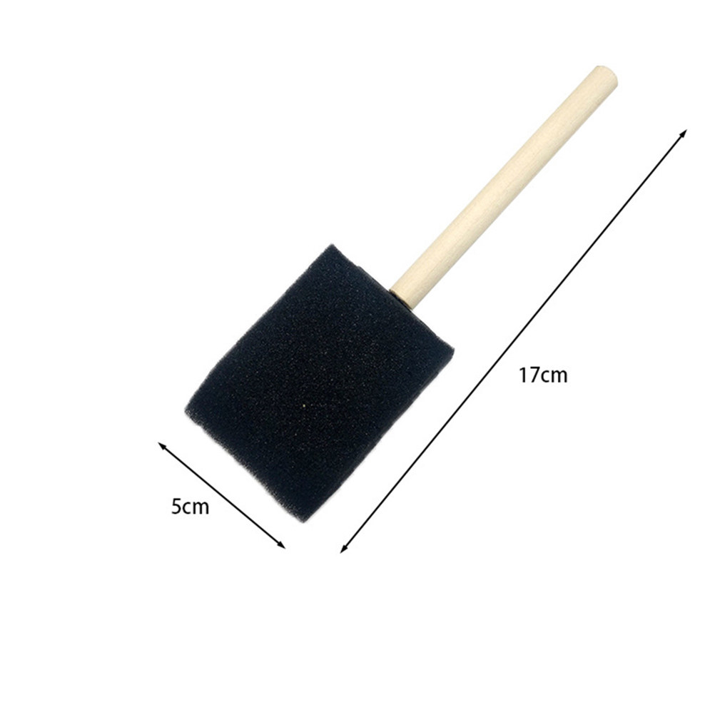 10 Buah Kuas Spons Gagang Kayu - Art And Craft With Paint ulasan dan harga
