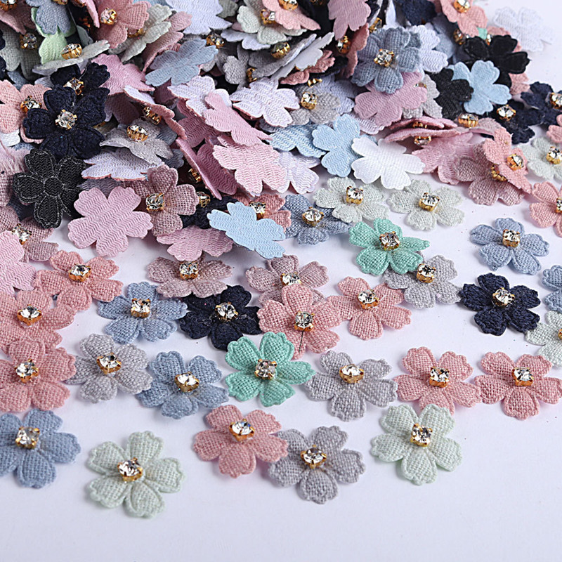 100 Buah 22Mm Bunga Kain denga - Art Craft Hat ulasan dan harga
