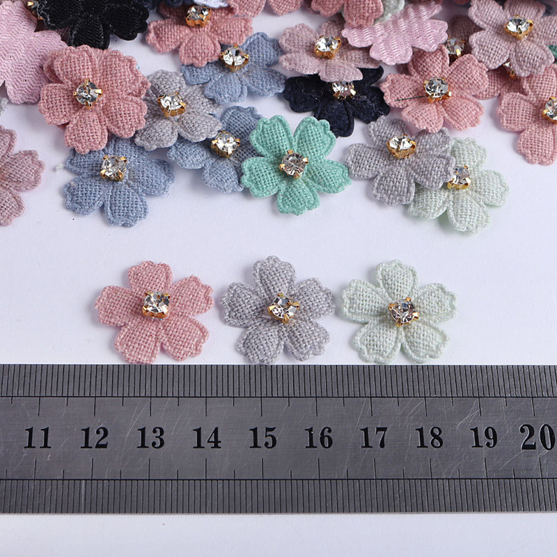 100 Buah 22Mm Bunga Kain denga - Art Craft Hat ulasan dan harga