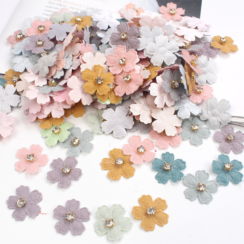100 Buah 22Mm Bunga Kain denga - Art Craft Hat ulasan dan harga